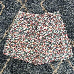 J.Crew Floral Tie Waist High Rise Shorts Women's